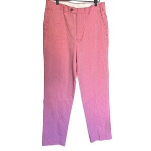 Brooks Brothers Pants Mens 34X34 Fitzgerald Fit Pink Chino Cotton Straight Fit